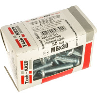 Винт DIN 7985 с полукруглой головкой, оцинкованный М6х30, 50шт - коробка Tech-Krep 105227