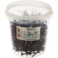 Кровельный саморез Tech-Krep КР сверло 4,8х51 RAL-3005 винно-красный 200 шт, ведро 127876