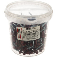 Кровельный саморез Tech-Krep КР сверло 4,8х35 RAL-3011 тёмно-красный 250 шт, ведро 103183