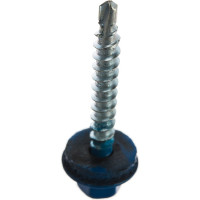 Кровельный саморез Tech-Krep КР сверло 4,8х35 RAL-5005 насыщенный синий 250 шт, ведро 113535