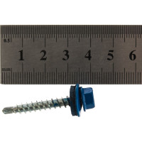 Кровельный саморез Tech-Krep КР сверло 4,8х35 RAL-5005 насыщенный синий 250 шт, ведро 113535