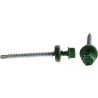 Кровельный саморез Tech-Krep КР сверло 4,8х51 RAL-6002 зелёный 200 шт, ведро 103179