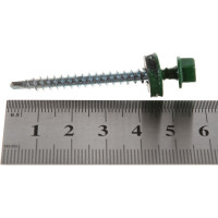 Кровельный саморез Tech-Krep КР сверло 4,8х51 RAL-6002 зелёный 200 шт, ведро 103179
