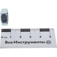 Шестигранная гайка DIN 934 оцинкованная М10, 50шт - коробка Tech-Krep 105249
