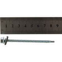 Кровельный саморез Tech-Krep КР ZP сверло 4,8х76 30 шт, коробка с окном 124636