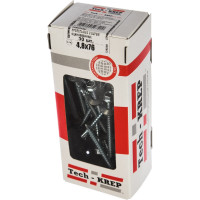 Кровельный саморез Tech-Krep КР ZP сверло 4,8х76 30 шт, коробка с окном 124636