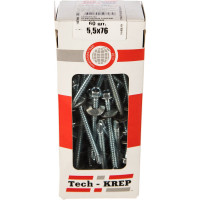 Кровельный саморез Tech-Krep КР ZP сверло 5,5х76 60 шт, коробка с окном 124631