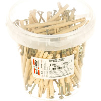 Дюбель-гвоздь 6х80 потайная манжета, нейлон 100шт - ведро Tech-Krep 101334