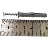 Дюбель-гвоздь 6х40 потайная манжета, полипропилен 500шт - ведро Tech-Krep 113144