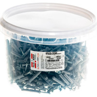 Дюбель-гвоздь 6х40 потайная манжета, полипропилен 500шт - ведро Tech-Krep 113144