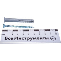 Дюбель-гвоздь 8х60 потайная манжета, полипропилен 75шт - ведро Tech-Krep 104744