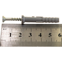 Дюбель-гвоздь 6х40 потайная манжета, полипропилен 50шт - коробка Tech-Krep 112710