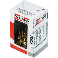 Универсальный саморез Tech-Krep 20х2,5 мм 200 шт желтый, коробка с окном 102221