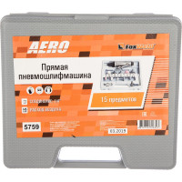 Прямая пневмошлифмашина с набором Foxweld AERO 15 предметов 5759