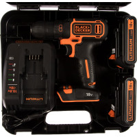 Аккумуляторная дрель-шуруповерт Black+Decker BDCDC18KB