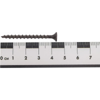 Саморез Качественный Крепеж 3,5х45 потай, крупная резьба, оксид 110 шт 0200367 КЧ