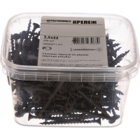 Саморез Качественный Крепеж 3,5х55 потай, крупная резьба, оксид 230 шт 0500371 КЧ