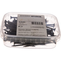 Саморез Качественный Крепеж 4,2х64 потай, крупная резьба, оксид 100 шт 0200373 КЧ