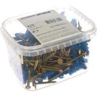 Дюбель ёж с шурупом Качественный Крепеж для крепления плинтусов 6х30 120 шт 0501093 КЧ