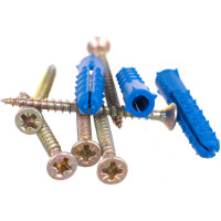 Дюбель еж с шурупом Качественный Крепеж для установки плинтусов 6х35 120 шт 0501095 КЧ