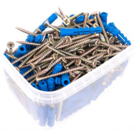 Дюбель еж с шурупом Качественный Крепеж для установки плинтусов 6х35 120 шт 0501095 КЧ