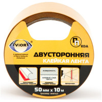 Двусторонняя прозрачная клейкая лента на ПП основе AVIORA 50 мм, 10 м 303-005