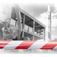 Сигнальная лента AVIORA 50 мм, 200 м, красно-белая 302-011