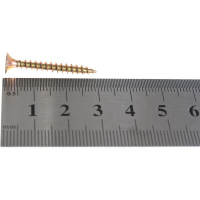 Универсальный саморез по дереву КрепСтройГрупп 3,5х30 желтый цинк, 500 шт. 145408