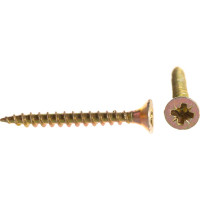 Универсальный саморез по дереву КрепСтройГрупп 3,5х30 желтый цинк, 500 шт. 145408