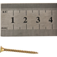 Универсальный саморез по дереву КрепСтройГрупп 3х30 желтый цинк, 500 шт. 145416