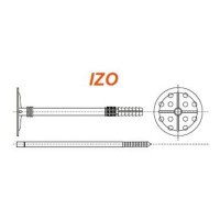 Дюбель для теплоизоляции с пластиковым гвоздем INTERFIX ИЗО 10х100, 200 шт 28966