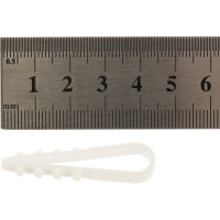 Круглый дюбель-хомут Росдюбель белый, 5-10, 100 шт. 15-0410