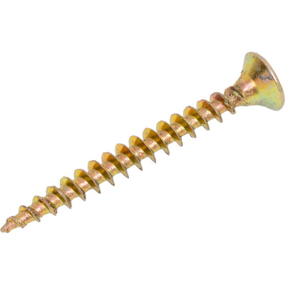 Потайной универсальный шуруп Метизный двор 4,5x40, желтый, 15 шт. 4607173900890