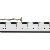 Потайной универсальный шуруп Метизный двор 4,5x40, желтый, 15 шт. 4607173900890