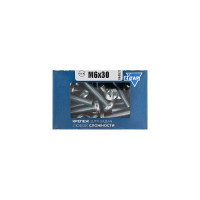 Винт DIN7985 с полукруглой головкой оцинкованный М6x30 мм, 50 шт, коробка с окном Zitar 105227