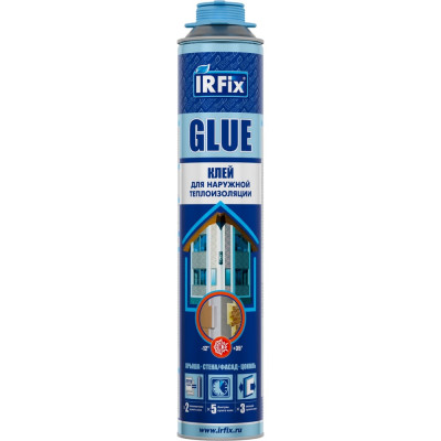 Клей-пена для наружной теплоизоляции IRFIX Glue, 800 мл, 10016