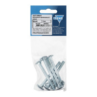 Мебельный болт DIN603 оцинкованный М6х60 с гайкой, 6 шт Zitar 108764