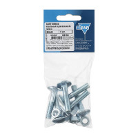 Мебельный болт DIN603 оцинкованный М8х40 с гайкой, 6 шт Zitar 108768