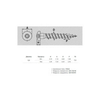 Шуруп для перфорированного крепежа Rusconnect 5х40 мм, полусферическая головка 500 шт. 320540