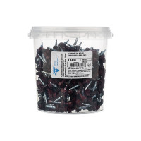 Саморез КР со сверлом 4,8x28 мм RAL-3005 винно-красный, 300 шт в ведре Zitar 127870