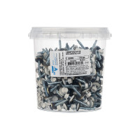 Саморез КР со сверлом 4,8x35 мм RAL-9003 ярко-белый, 250 шт в ведре Zitar 127875