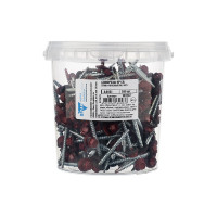 Саморез КР со сверлом 4,8x51 мм RAL-3011 темно-красный, 200 шт в ведре Zitar 103287