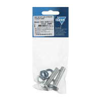 Болт с шестигранной головкой DIN933 оцинкованный М10x40 мм, в комплекте с гайкой и шайбой, 2 шт в пакете Zitar 114055