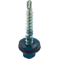 Саморез КР со сверлом, 4,8x35 мм, RAL-5005 насыщенный синий, 60 шт. в коробке с окном Zitar 124646