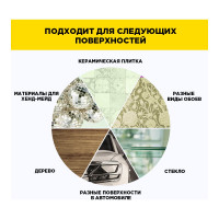 Двусторонняя клейкая лента на вспененной основе AVIORA 12 мм, 10 м, чёрная 302-012