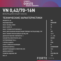 Вибрационный насос OASIS VN 0,42/70-16