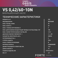 Вибрационный насос OASIS VS 0,42/60-10