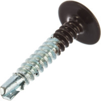 Саморез с прессшайбой Качественный крепеж коричневая 4,2х25 сверло 230 шт 0300305 КЧ