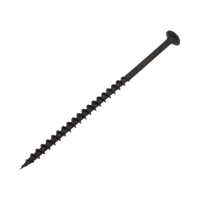 Саморез Качественный крепеж 4,8х 89 потай, крупная резьба, оксид 320 шт 1000379 КЧ