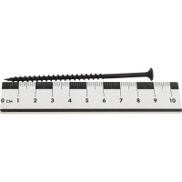 Саморез Качественный крепеж 4,8х 89 потай, крупная резьба, оксид 320 шт 1000379 КЧ